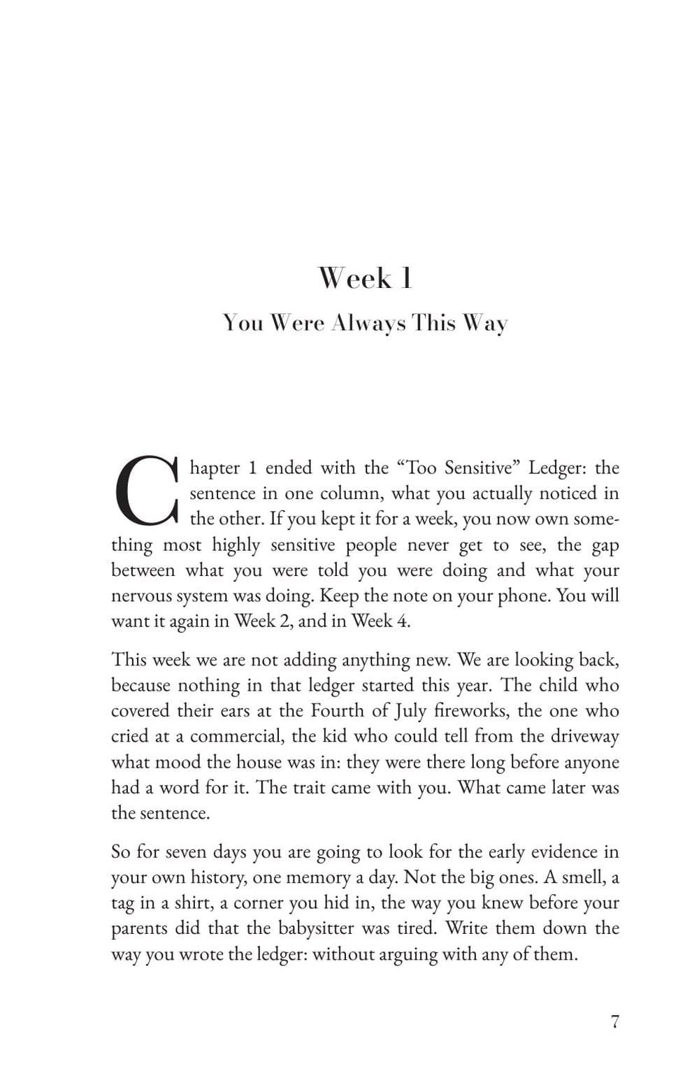 Opening page of Week 1