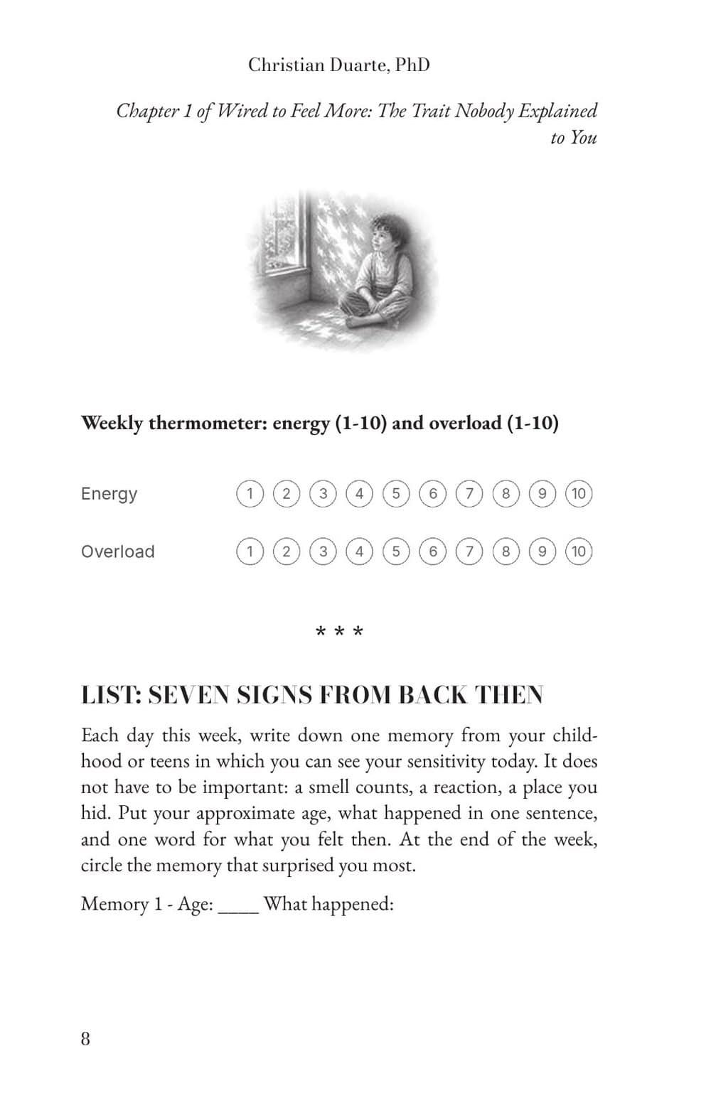 Weekly thermometer and list
